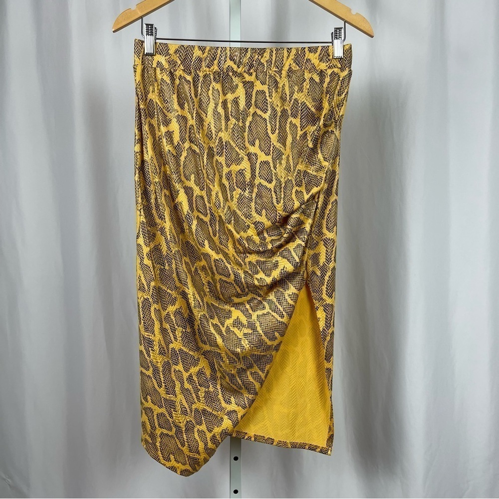 Fashion Nova XL Snakeskin Asymmetrical Side Slit Pencil Skirt High Waist